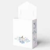 Pompoen Blauw Sering Bloem Jongens Babyshower Bedankdoosjes (Geopend)