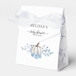 Pompoen Blauw Sering Bloemen Jongens Baby Borrel Bedankdoosjes