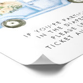 Pompoen Blauwe Vrachtwagen Luier Raffle Baby Boy D Poster (Hoek)