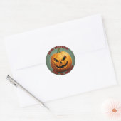 pompoen blij Halloween Classic Ronde Stickers (Envelop)