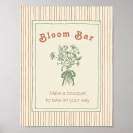Pompoen: Bloem Bar Bord Poster