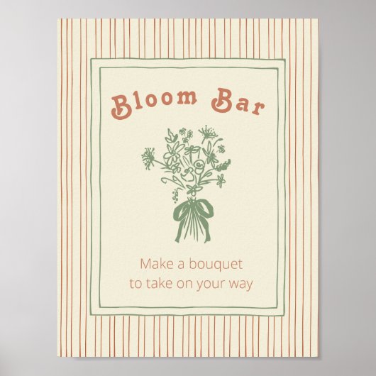 Pompoen: Bloem Bar Bord Poster (Voorkant)