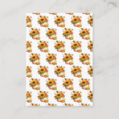 Pompoen Bloem Boeket Baby shower Luier Raffle Informatiekaartje (Achterkant)