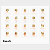 Pompoen Bloem Boeket Bruiloft Borrel Vierkante Sticker (Vel)
