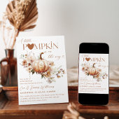 Pompoen & Bloem Boho Herfst Baby shower Kaart