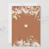 Pompoen & Bloem Boho Herfst Baby shower Kaart (Achterkant)