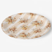 Pompoen Bloem Bruidsdouche Papieren Bordje (Gekanteld)