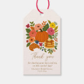 Pompoen Bloem Bruiloft Feest Bedankt Label Cadeaulabel (Voorkant)