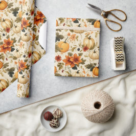 Pompoen Bloem Cadeaupapier