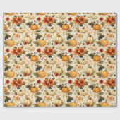 Pompoen Bloem Cadeaupapier (Vlak)