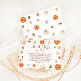 Pompoen Bloem Cute Baby Shower Boek Verzoek Informatiekaartje