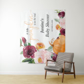 Pompoen bloem herfst baby shower achtergrond bord wandkleed (In situ)