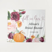 Pompoen bloem herfst bruidsfeest achtergrond bord wandkleed (Voorkant (horizontaal))