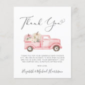 Pompoen Bloem Meisje Baby Shower Bedankkaart (Voorkant)