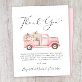 Pompoen Bloem Meisje Baby Shower Bedankkaart