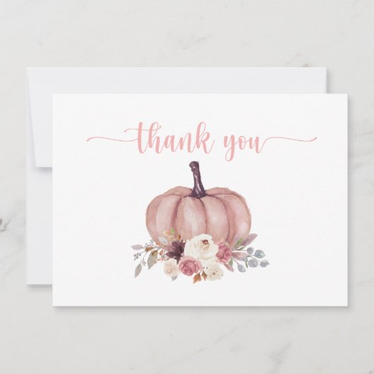 Pompoen Bloem, Rustieke Douche, Verjaardag Bedankt (Voorkant)
