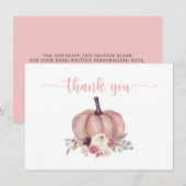 Pompoen Bloem, Rustieke Shower, Verjaardag Bedankt (Voorkant / Achterkant)