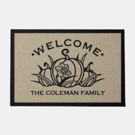 Pompoen & bloemblaadjes Welkom Deurmat