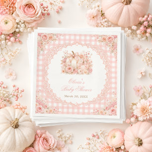 Pompoen Bloemboog Meisje Baby Shower Servetten