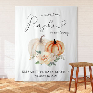 Pompoen Bloemen Baby shower Foto Achtergrond Wandkleed