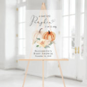 Pompoen Bloemen Baby shower Frosted Welkom Acryl Bord