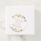 Pompoen Bloemen Dank u Cadeau Label (In situ)