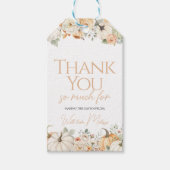 Pompoen Bloemen Dank u Cadeau Label Cadeaulabel (Voorkant)