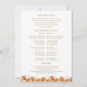 Pompoen Bloemen Herfst Wedding Ceremony Programma (Achterkant)