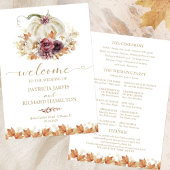 Pompoen Bloemen Herfst Wedding Ceremony Programma
