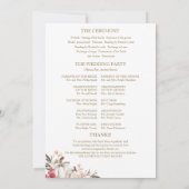 Pompoen Bloemen Herfst Wedding Ceremony Programma (Achterkant)