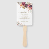 Pompoen Bloemen Herfst Wedding Ceremony Programma Handwaaier (Voorkant)