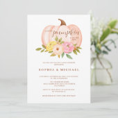 Pompoen Bloemen Koppels Baby shower Kaart (Staand voorkant)