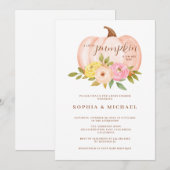 Pompoen Bloemen Koppels Baby shower Kaart (Voorkant / Achterkant)