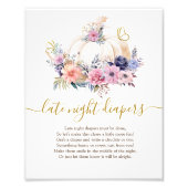 Pompoen Bloemen Late Night Luier Poster (Voorkant)