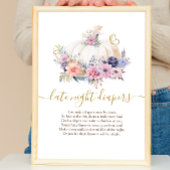 Pompoen Bloemen Late Night Luier Poster