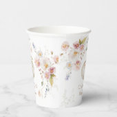 Pompoen Bloemen Meisje Baby shower Papieren Bekers (Rechts)