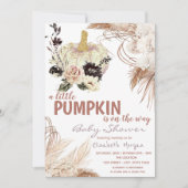 Pompoen Bloemen Pampas Gras Kaart (Voorkant)