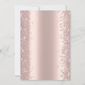 Pompoen, Bloemen, Roos Goud Sparkle Baby shower Kaart (Achterkant)