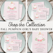 Pompoen Bloemen Roze Meisje Baby shower Servet