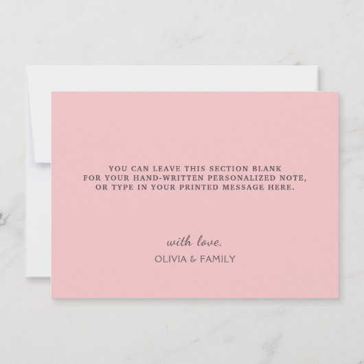 Pompoen Bloemen, Rustieke douche, Verjaardag Dank  Bedankkaart (Achterkant)