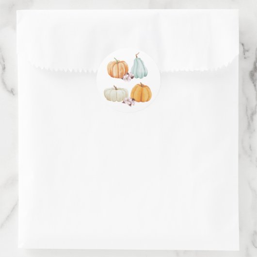 Pompoen Bloemen Thanksgiving Herfst Sticker (Tas)