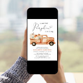 Pompoen Bloemen  Vrachtwagen Baby shower Kaart