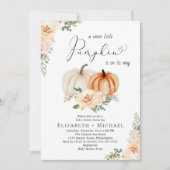 Pompoen Bloemen Waterverf Koppels Baby shower Kaart (Voorkant)