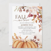 Pompoen bloemenherfst | Herfst in Liefde Vrijgezel Kaart (Voorkant)