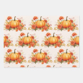 Pompoen bloemenherfst laat Herfst Baby shower Inpakpapier Vel (Voorkant)