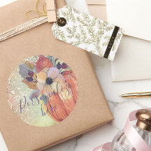 Pompoen bloemenkant herfst sinaasappel paarse goud