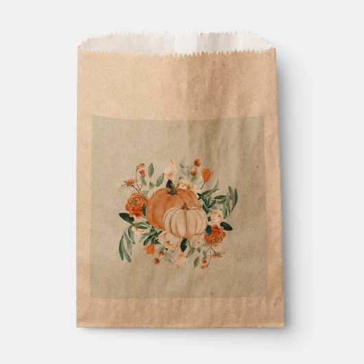 Pompoen Bloemenval kleuren blauw, Bedankzakje (Voorkant)