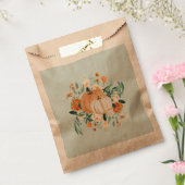 Pompoen Bloemenval kleuren blauw, Bedankzakje (Gezegeld)