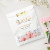 Pompoen Bloemige Baby Shower Bedankzakje (Gezegeld)
