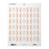 Pompoen Bloemige Baby Shower Retouradres Label (Full Sheet)